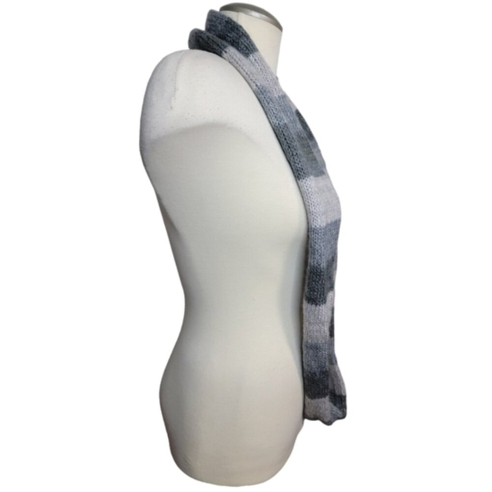 Women's Grey Striped Infinity Scarf
